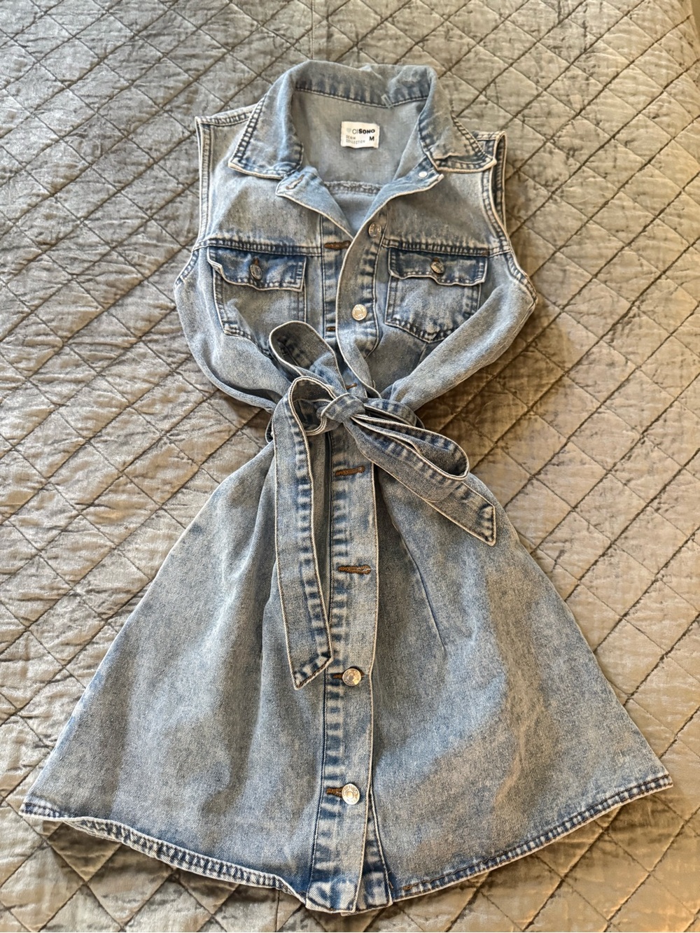 Ci Sono Light Blue Denim Shirt Dress